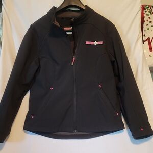 Motorfist Womens Black and Pink Zip-Up Jacket